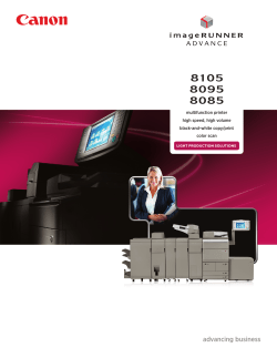 imageRUNNER ADVANCE 8105/8095/8085