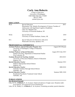 Curriculum Vitae - UW College of Education