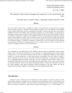 Revisiting the relation between language and cognition: A cross