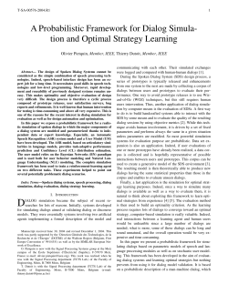 A Probabilistic Framework for Dialog Simulation and Optimal