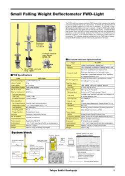 Small Falling Weight Deflectometer FWD