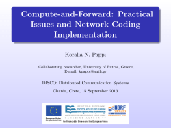 Compute-and-Forward - DISCO Distributed Communication Systems