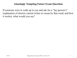 Class 15 - Department of Physics | Oregon State