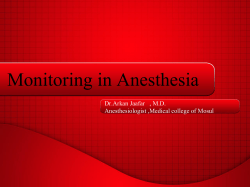 Monitoring in Anesthesia
