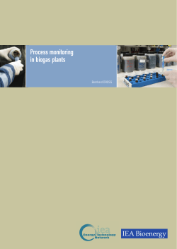 Process monitoring in biogas plants