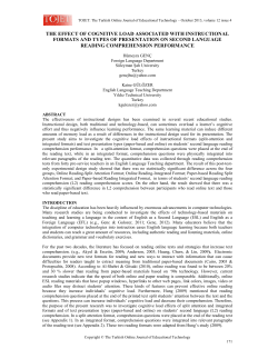 The effect of cognitive load associated with instructional formats and