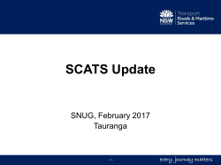 SCATS update SNUG 2017