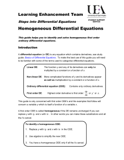Homogeneous differential equations