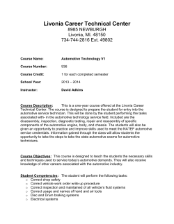 Syllabus - Livonia Career Technical Center