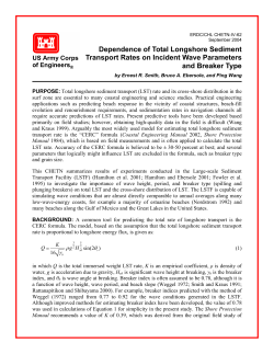Dependence of Total Longshore Sediment Transport Rates on
