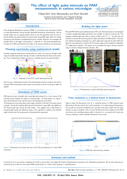 The effect of light pulse intervals on PAM measurements in various