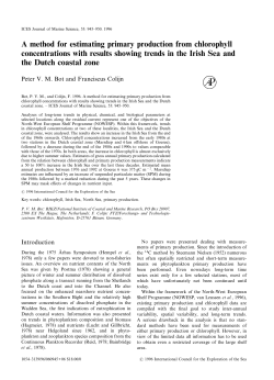 A method for estimating primary production from