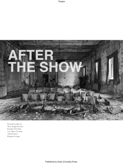 Theater Published by Duke University Press
