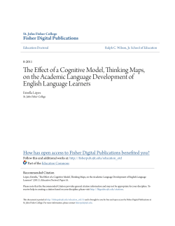 The Effect of a Cognitive Model, Thinking Maps, on the Academic
