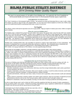 2014 Drinking Water Quality Report