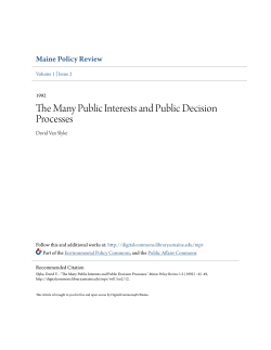 The Many Public Interests and Public Decision Processes