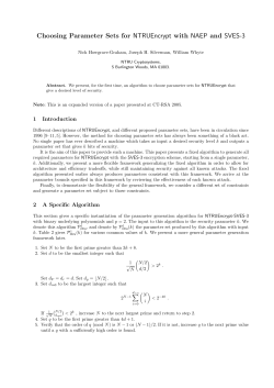 Choosing Parameter Sets for NTRUEncrypt with NAEP and SVES-3