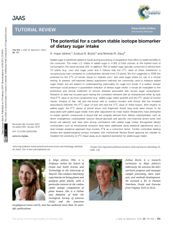 The potential for a carbon stable isotope biomarker of dietary sugar