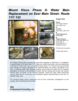 Mount Kisco Phase II- Water Main Replacement on East Main Street
