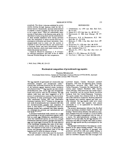 Biochemical composition of prosobranch egg capsules Patricia