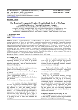 The Bioactive Compounds Obtained from the Fruit