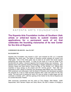 The Kayenta Arts Foundation invites all Southern Utah artists or