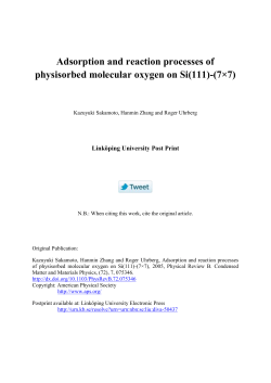 Adsorption and reaction processes of physisorbed molecular