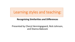 Learning styles and teaching - MacPhail Music Learning Lab