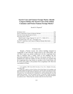 Search Costs And Famous Foreign Marks