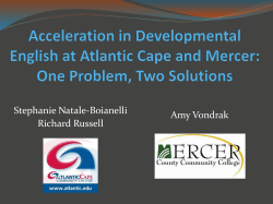 Four concerns to address - Atlantic Cape Community College