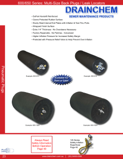 Pneumatic Plugs 600/650 Series: Multi-Size Back