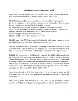 Assumptions for unemployment benefits in Coresia