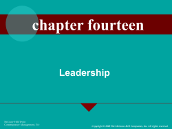 Are Leaders Born or Made?