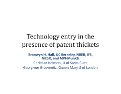 Technology entry in the presence of patent thickets