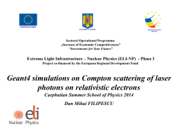 Geant4 simulations on Compton scattering of laser photons on