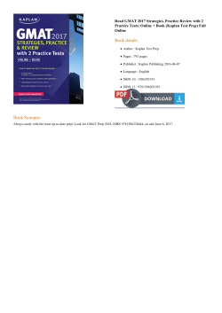 Read GMAT 2017 Strategies, Practice Review with 2