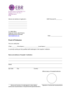EDiR Proof of Profession - European Board of Radiology