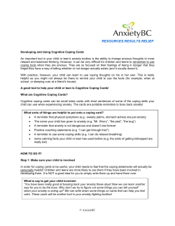 Developing and Using Coping Cards