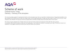 Chemistry of the atmosphere