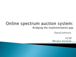 An online spectrum auction system, bridging the implementation gap