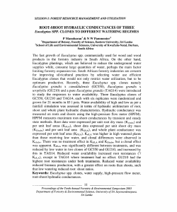 ROOT&middot;SHOOT HYDRAULIC CONDUCTANCES OF THREE