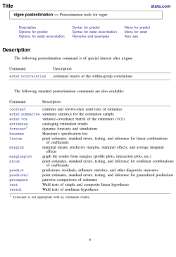 xtgee postestimation