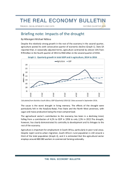 Briefing note: Impacts of the drought