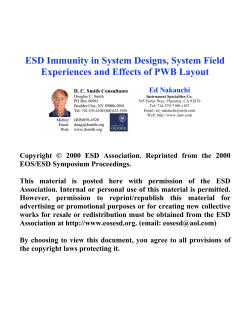 ESD Immunity in System Designs, System Field