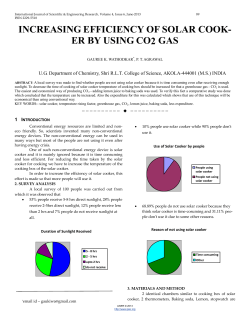 increasing efficiency of solar cooker by using co2 gas
