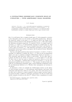 A CONTRACTIBLE GEODESICALLY COMPLETE SPACE OF
