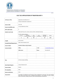 cult 321 application of tradition art ii