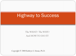 Highway to Success: Becoming a Goal Achiever