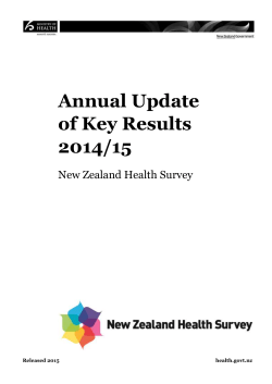 Annual Update of Key Results 2014/15 New