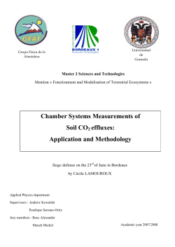Chamber Systems Measurements of Soil CO2 effluxes: Application